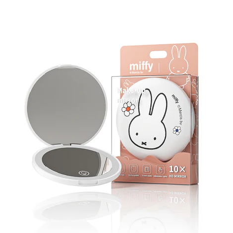 [MFM01F-WT] miffy Handheld LED Makeup Mirror (miffy)
