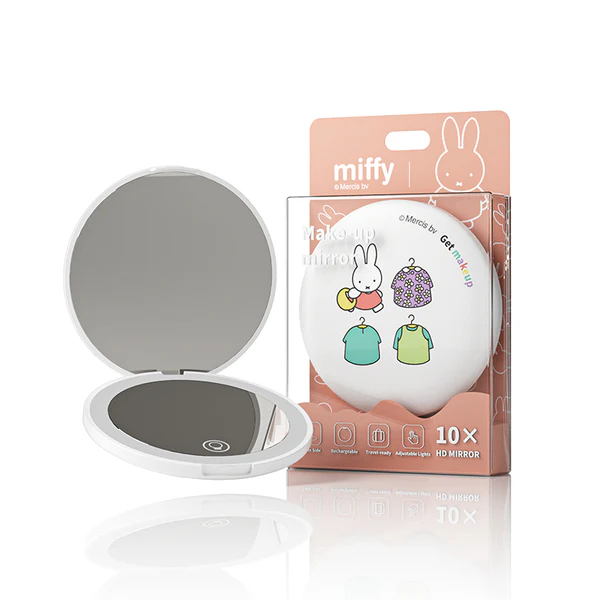 [MFM01C-WT] miffy Handheld LED Makeup Mirror (clothes)